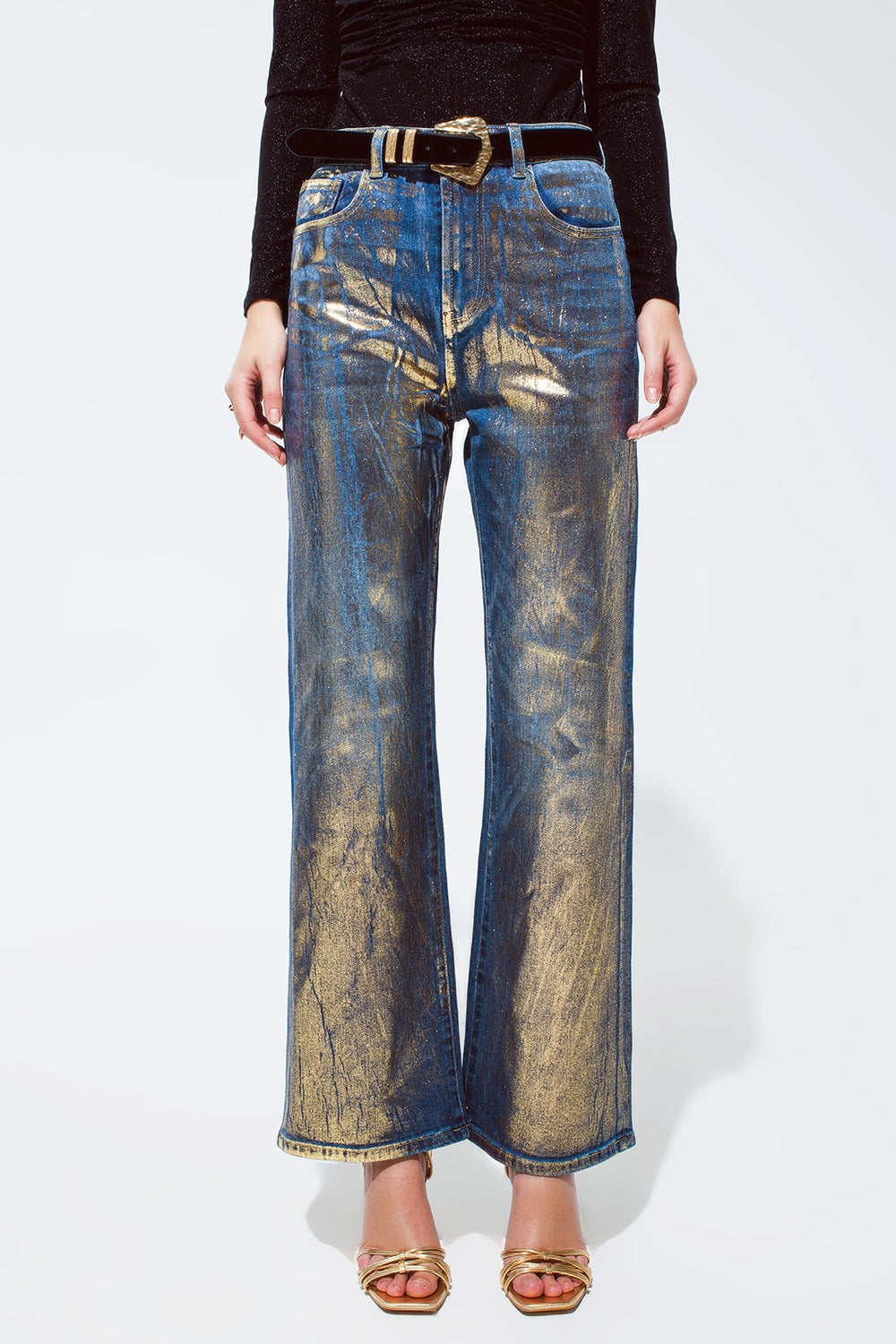 Metallic Gold Jeans