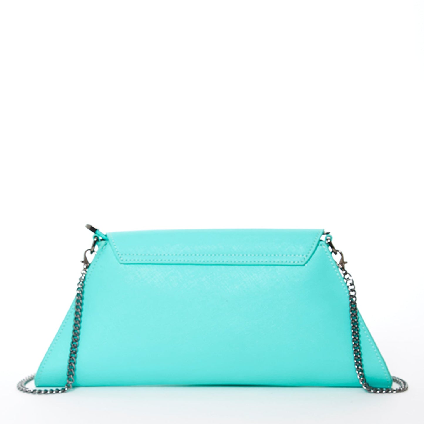 Angelica Turquoise Clutch Leather