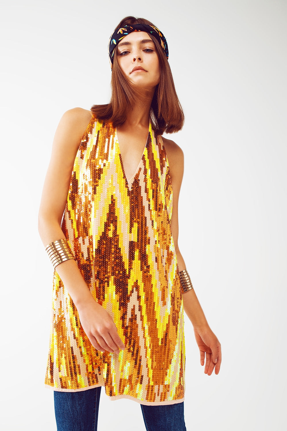 Party Mini Dress With Sequins