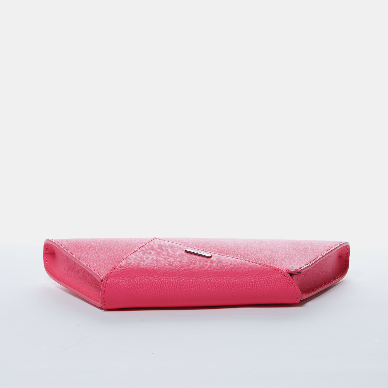Angelica Hot Pink Leather Clutch Bag